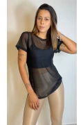 Blusão tule básico black