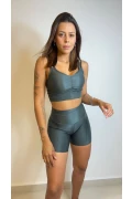 Conjunto short basic Chumbo
