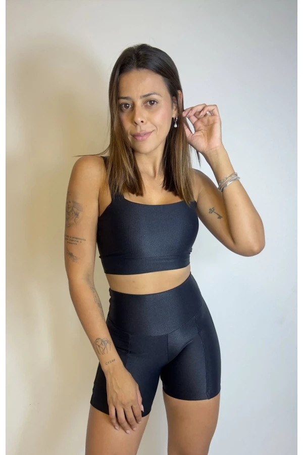 Conjunto short lady Preto