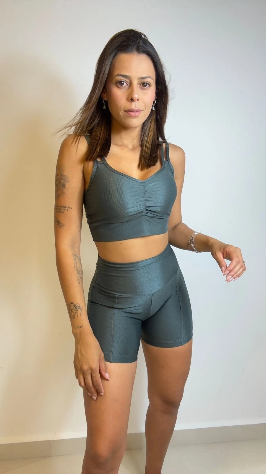 Conjunto short basic Chumbo