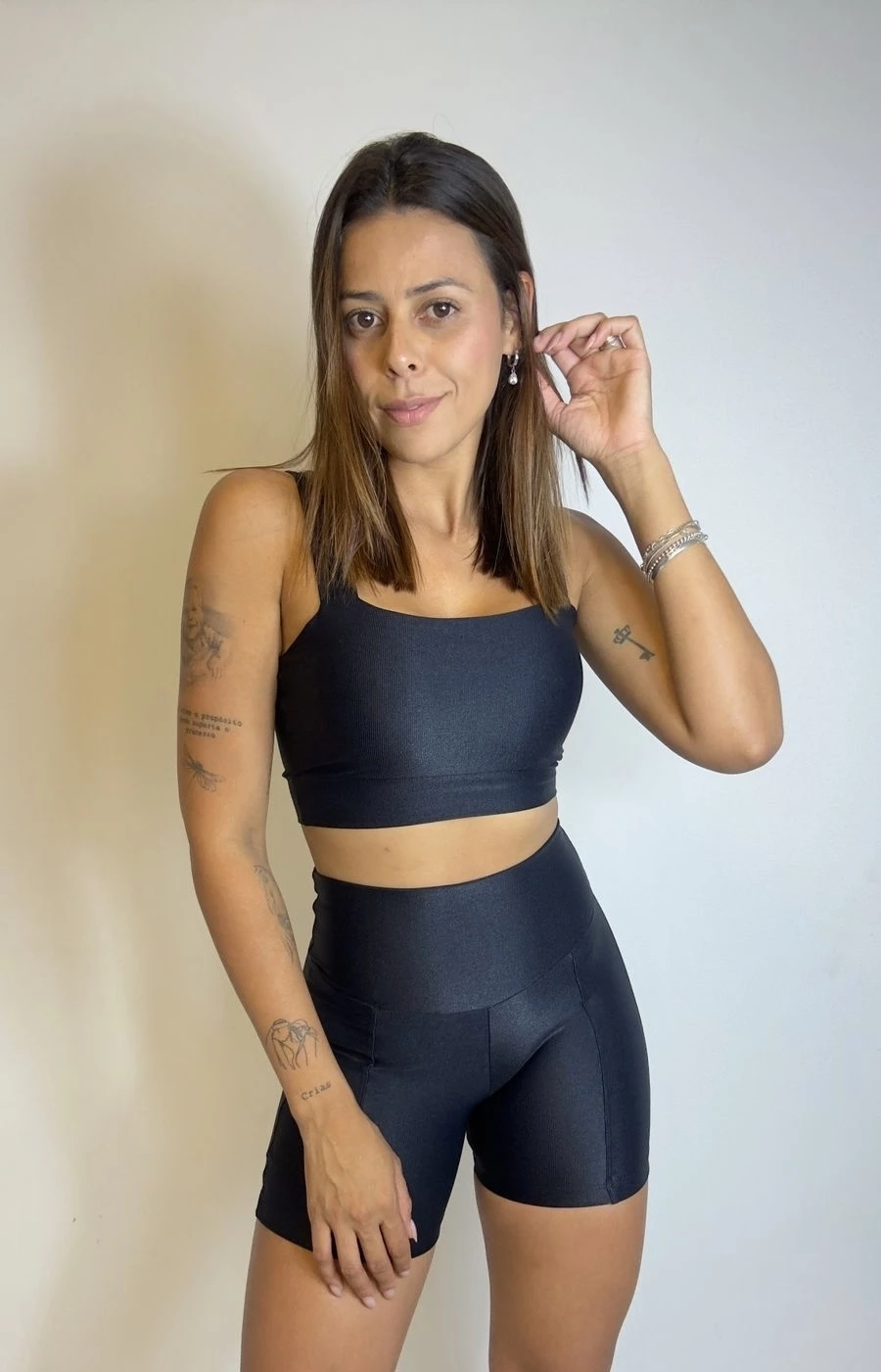 Conjunto short lady Preto